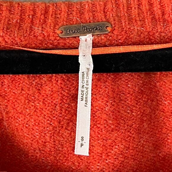 Free People Complete Me Fuzzy Sweater Striped Alpaca Blend Womens Sweater Small - Picture 4 of 6